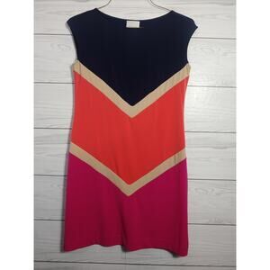 Womens Sleeveless Donna Morgan Stripped Chevron Dress size 4